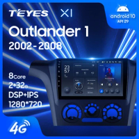 TEYES X1 For Mitsubishi Outlander 1 2002 - 2008 Car Radio Multimedia Video Player Navigation GPS Android 10 No 2din 2 din DVD