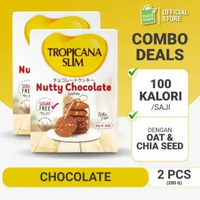 Tropicana Slim Nutty Cookies Chocolate 200g x 2 pcs - Snack Bebas Gula, 100 Kalori