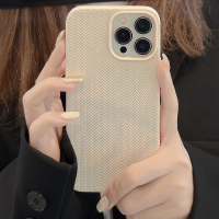 【LOYALTY】iPhone14Plus/14Pro/14ProMax矽膠編織毛衣紋路手機保護殼 米杏色