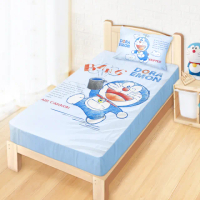 【享夢城堡】單人床包枕套3.5x6.2二件組(哆啦A夢DORAEMON 祕密道具素描集-藍)