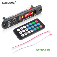 Bluetooth 5.0 Car MP3 Decoder Board Module DC 9V 12V USB TF AUX FM Radio Wireless Car Kit Music Player With Remote Control Mic
