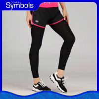 成人女裝快乾運動短褲連緊身長褲 (黑色／粉紅色) 大碼