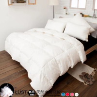 【Lust 生活寢具】天然羽絲絨被 冬被 2.5公斤 輕盈保暖-羽絨原料台灣製、6X7尺(白/粉/藍)