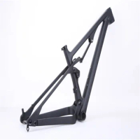 Carbon Fiber Bicycle Frame, Soft Tail Shock, Off-Road XC Mountain Frame, 27.5 ", 29"