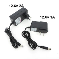 AC DC 12.6V 1A 2A charger 12 V Volt Power wall Adapter 5.5*2.5MM 12.6 V 2 A For 18650 lithium battery Pack EU US UK AU Plug