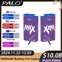 PALO 1860mAH Battery For Gopro Max Camera gopro Max Rechargeable Battery Gopro Max 360 Action Camera