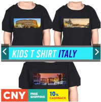 Kids T shirt Italy Venice Colloseum Cotton T-Shirt Souvenir Gift T shirt Kanak kanak