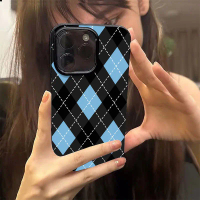 Kompatibel dengan iPhone Kotak Hitam Biru Karakteristikcase Mobil 11 12 13 14 15 16 Casing program a
