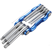 Bộ mỏ lết lục giác gấp gọn 7 trong 1 và 11 trong 1 bằng thép crom vanadi, nhỏ gọn