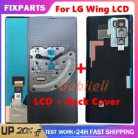 For LG Wing 5G LCD Display Touch Screen Digitizer Assembly With Frame LMF100N Display Replacement Repair Parts