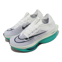 【NIKE 耐吉】競速跑鞋 Air Zoom Alphafly Next% 2 男鞋 白 綠 氣墊 馬拉松 運動鞋(DN3555-100)