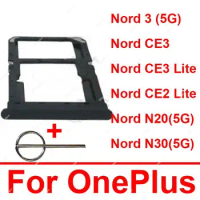 Sim Card Tray For OnePlus Oneplus 1+ Nord 3 Nord CE2 Lite CE3 Lite Nord N20 N30 Sim Holder Slot Card Reader Socket Flex Cable