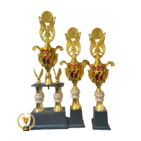 Piala Set CK27 Juara 123 | Trophy Set marmer Besar | Piala Penghargaan Custom Tulisan