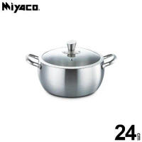 【米雅可Miyaco】 典雅316不銹鋼七層複合金湯鍋 24cm