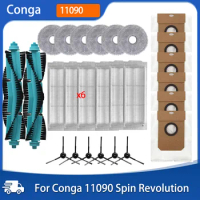 Accessories For Cecotec Conga 11090 Spin Revolution Replacement Spare Parts Main Side Brush Hepa Filter Mop Dust Bag