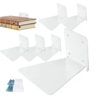 Invisible Floating Book Shelves For Wall Metal Wall Book Organizers Set Of 6 Bookshelf Multipurpose Wall Mounted Bookshelf Heavy