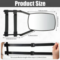 Adjustable Clip On Car Mirror Rearview Extension Towing Mirror Trailer Blindspot Flat Mirror Side Wing Caravan N0HF