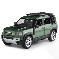 1:24 Land Rover Defender 110 SUV ของเล่นล้อแม็กรถยนต์ D Iecasts และของเล่นยานพาหนะโลหะรถรุ่นจำลองการเก็บของเล่นสำหรับของขวัญเด็ก