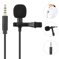 USB Type C 3.5mm Mini Portable Microphone Condenser Clip-on Lapel Lavalier Mic Wired Mikrofo/Microfon For Phone Laptop Computer