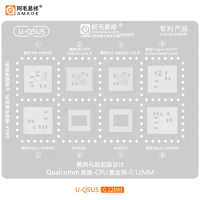 U-QSU5 BGA Reballing Stencil for Qualcomm Snapdragon CPU RAM 888/870/865/SM8450/8550/8475/8425/SM8250/8350