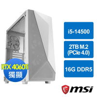 微星B760平台[特務騎士]i5-14500/16G/RTX 4060 Ti/2TB_M2