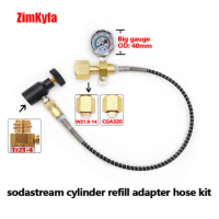 CO2 Refilling Station For Soda Stream Cylinder Quick Connect W21.8-14/DIN477,CGA320 Carbon Dioxide Large Tank For Sodastream
