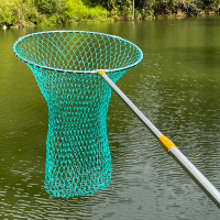 釣魚抄網不銹鋼抄網竿手工魚網粗眼撈魚網定位伸縮4米5米整套漁具