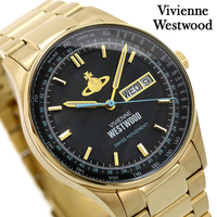 ヴィヴィアン ウエストウッド 時計 クランボーン 40mm 男錶 男用 手錶 品牌 VV207BKGD Vivienne Westwood ブラックシェル×ゴールド 記念品