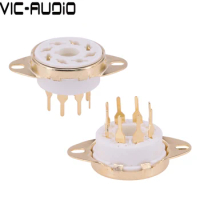 PCB Mount K8A 8Pin Valve Tube Socket Ceramic GZC8-Y-7 For KT66 KT88 6SL7 EL34 6CA7 6SN7 Tube Amplifier Audio HIFI