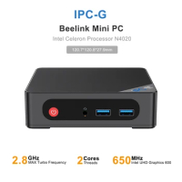 Beelink IPC-G Fanless Mini PC Intel Celeron N4020 4G+64G 8G+128G DDR4 SSD Dual 1000 LAN Wifi5 up to 2.8GHz Minipc Gaming