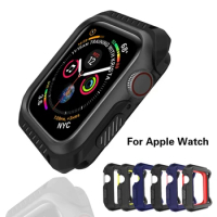 Soft Silicone Case for Apple Watch 7 45mm 6 SE 5 4 3 42MM 44MM Cover Protection Shell for iWatch series 38mm 40mm 41mm Bumper