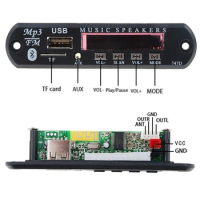 Bluetooth MP3 Decoder Board Audio Module Wireless 12V MP3 WMA DAC Decoding Board With Remote USB SD Card FM Radio For All Cars