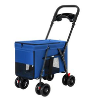 中大型犬寵物推車狗狗貓咪泰迪嬰手推車外出小型寵物車輕便可摺疊