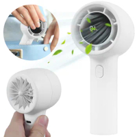 Mini Handheld Fan Foldable Portable 2000mAh USB Cooling Fans 3 Speed USB Rechargeable Fan with Phone Stand and Display Screen