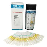 100 Strips URS-10T Urinalysis Reagent Strips 10 Parameters Urine Test Strip for Leukocytes Nitrite Urobilinogen Protein PH Test