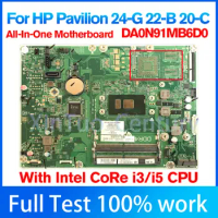 DA0N91MB6D0 For HP All-In-One 24-G 22-B 20-C AIO Motherboard With Intel CoRe i3 i5 CPU DDR4 848949-001 848949-607 100% Test work