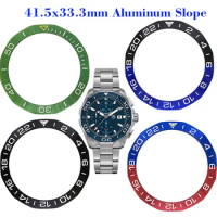 41.5x33mm Aluminum Slope Bezel Insert for TAG HEUER AQUARACER Men's Mechanical Watch Green Blue Bezel Insert Dive Watch Replace