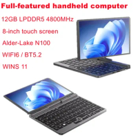 SZBOX Alder Lake N100 Laptop 8 Inch Touch Screen 12G DDR5 4800mhz Win11 Notebook Tablet Mini PC WiFi 6 BT 5.2 Office MINI PC