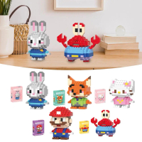 Set Blok Bina Mini (100/200 Keping), Mainan Pendidikan Kreatif Bertema Kartun U9I5