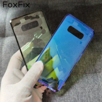 FoxFix Transparent Clear Glass For Samsung Galaxy S10e S8 S9 S10 Plus 5G Back Battery Cover Rear Housing Case Panel Replacement