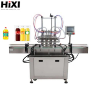 10-5000ml Automatic Liquid Filling Machine Pneumatic 4 Filling Nozzles Filler for Oil Milk Beverage Cleaner