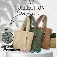 Tas Bahu Wanita Guiyuan Korea Ins Anyaman Jerami Premium Model Tas Rajut Fashion Rotan untuk Liburan