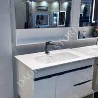 Combo Tủ Chậu Lavabo Bo Góc Nhựa đặc PVC Kích thước 80*47 ( không bao gồm vòi) kho xưởng sản xuất