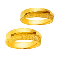 【元大珠寶】買一送一黃金戒指9999純金對戒 認定一生(2.72錢正負5厘)