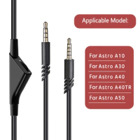 Headphone Cable Audio Cord Line With Volume control for Logitech Astro A10 A40 A30 Earphones Gaming Headset Accessories
