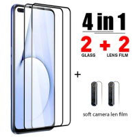4in1 Full coverage protective glass for realme 8 7 Pro 5G Q3 pro lens film screen protector glass for realme GT Neo 5G C21 C25