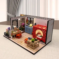 DIY Wooden Doll House Ancient House Retro Chinese Villa Micro Building Kit Doll House Girl Toy