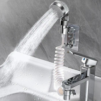 Washbasin Faucet External Shower Set Hose Handheld Shower Head Spray Tap Attachment Set Faucet Sprayer Sink Bathroom