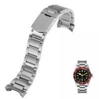 Solid Stainless Steel Watchband For Tudor Black Bay 79230 79730 Heritage Chrono Watch Strap 22mm Wrist Bracelet No Rivet