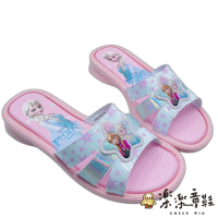 【樂樂童鞋】台灣製冰雪奇緣拖鞋-粉色 另有藍色可選(台灣製)